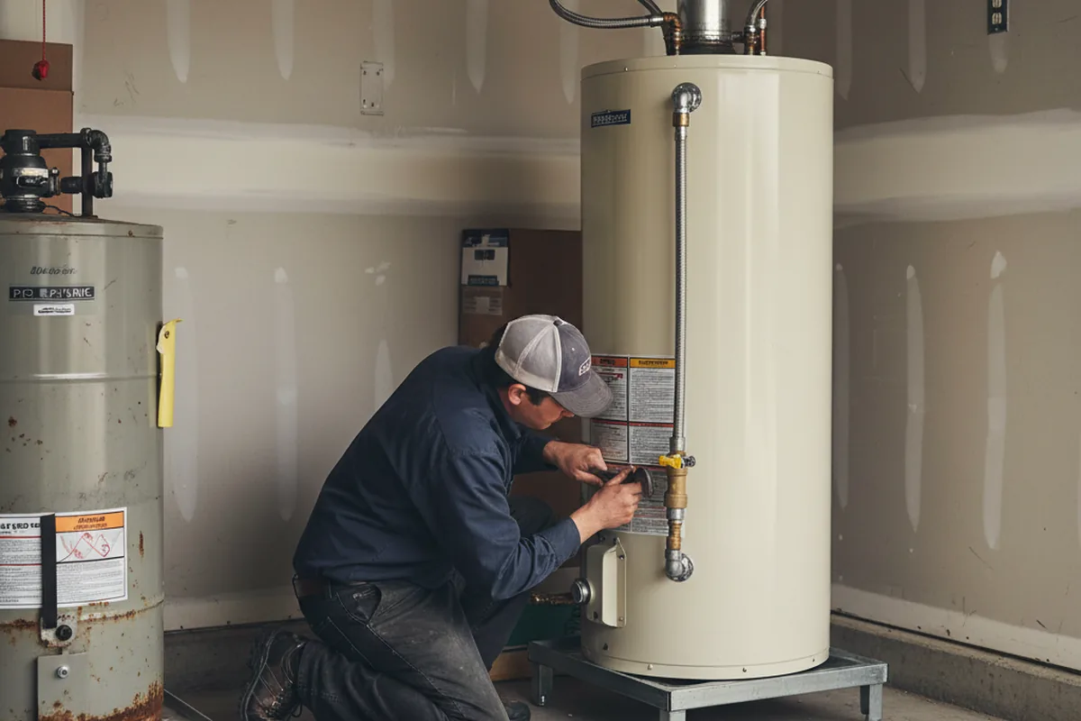 Water heater and shutoff valve replacement in West College Corner